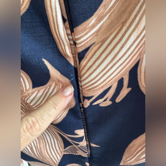 PatBO Stargazer Lace Trim Mini Dress Navy tan Floral size 0 NWT - Picture 8 of 17